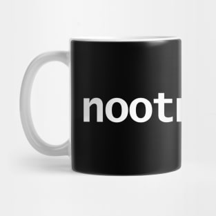 Nootropics Text in White Minimal Typography Mug